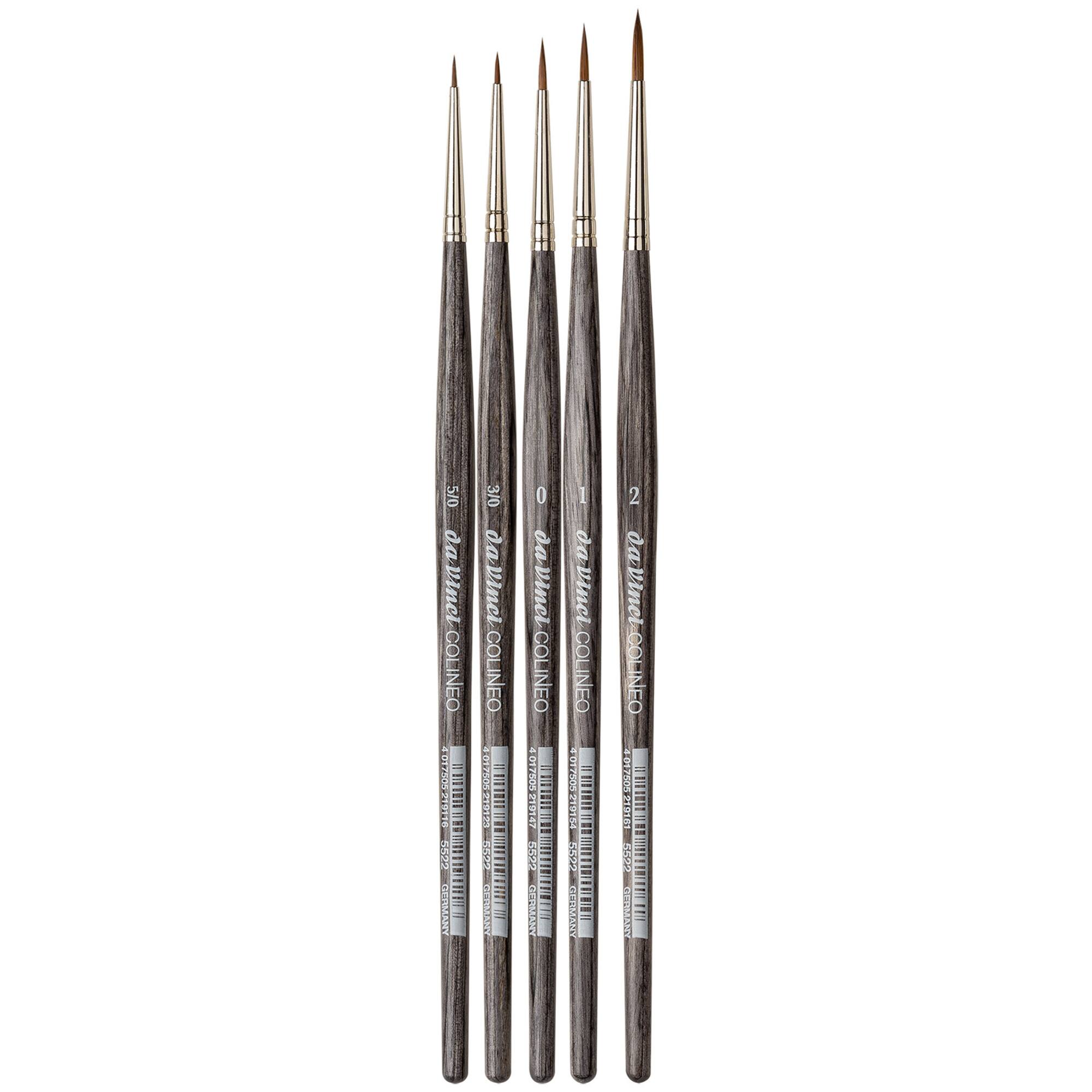 da Vinci COLINEO Details & Miniatures Red Sable Synthetic Round Brush Set